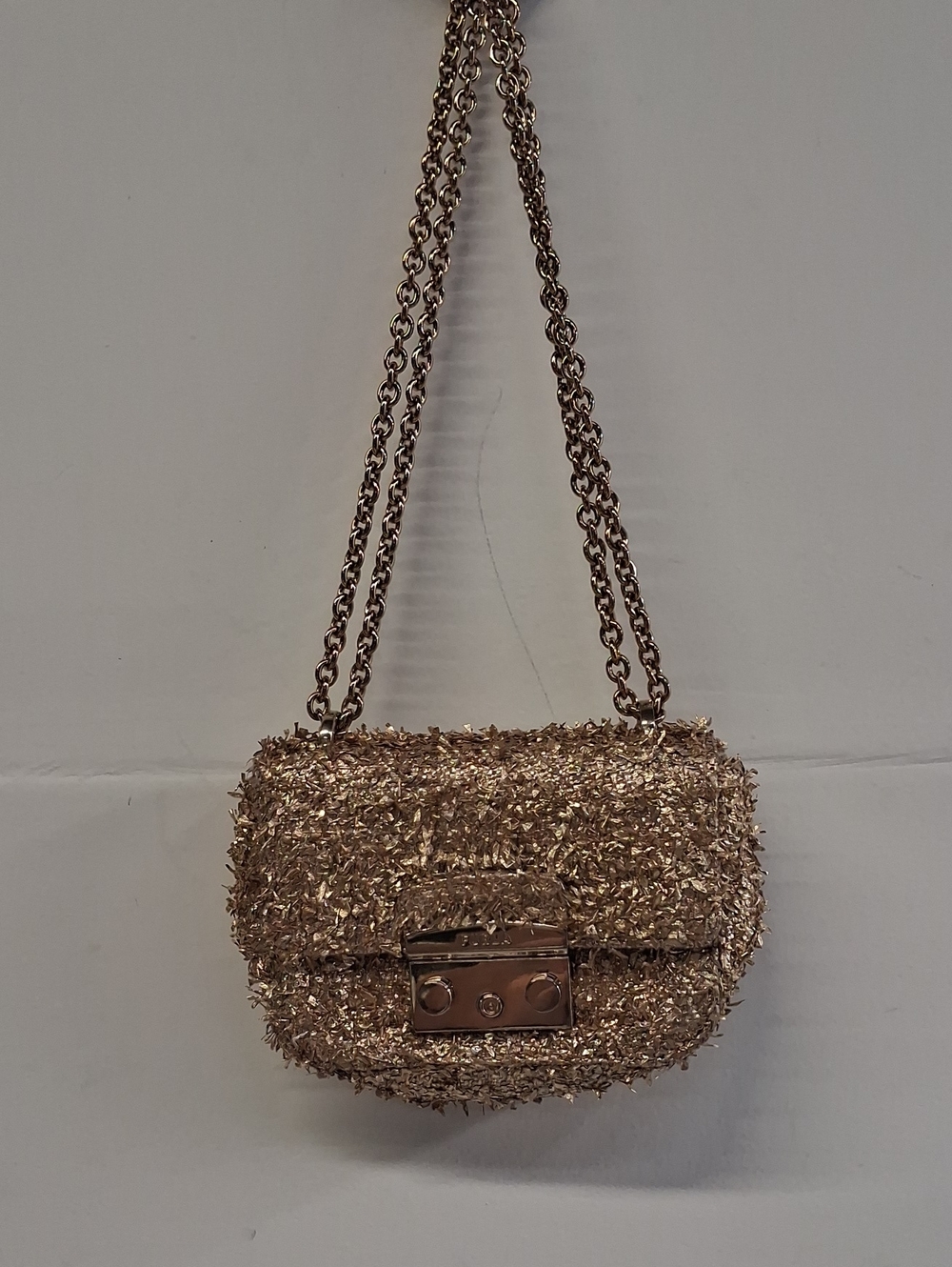 Womens FURLA Metropolis Mini Gold Bag